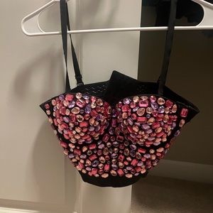 Pink bedazzled bustier